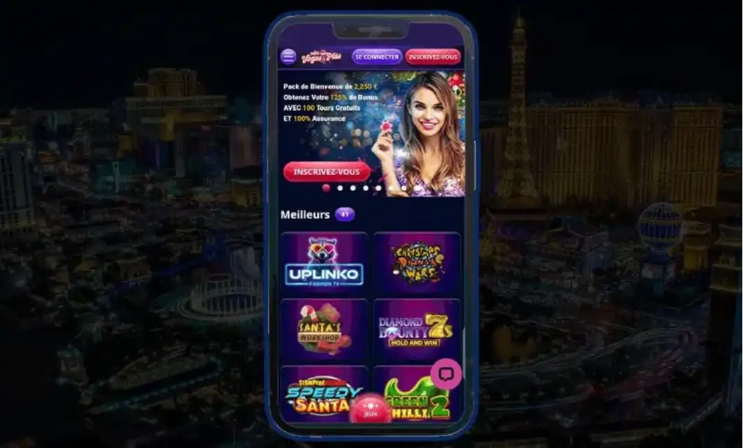 Capture d'écran de l'app VegasPlus Casino